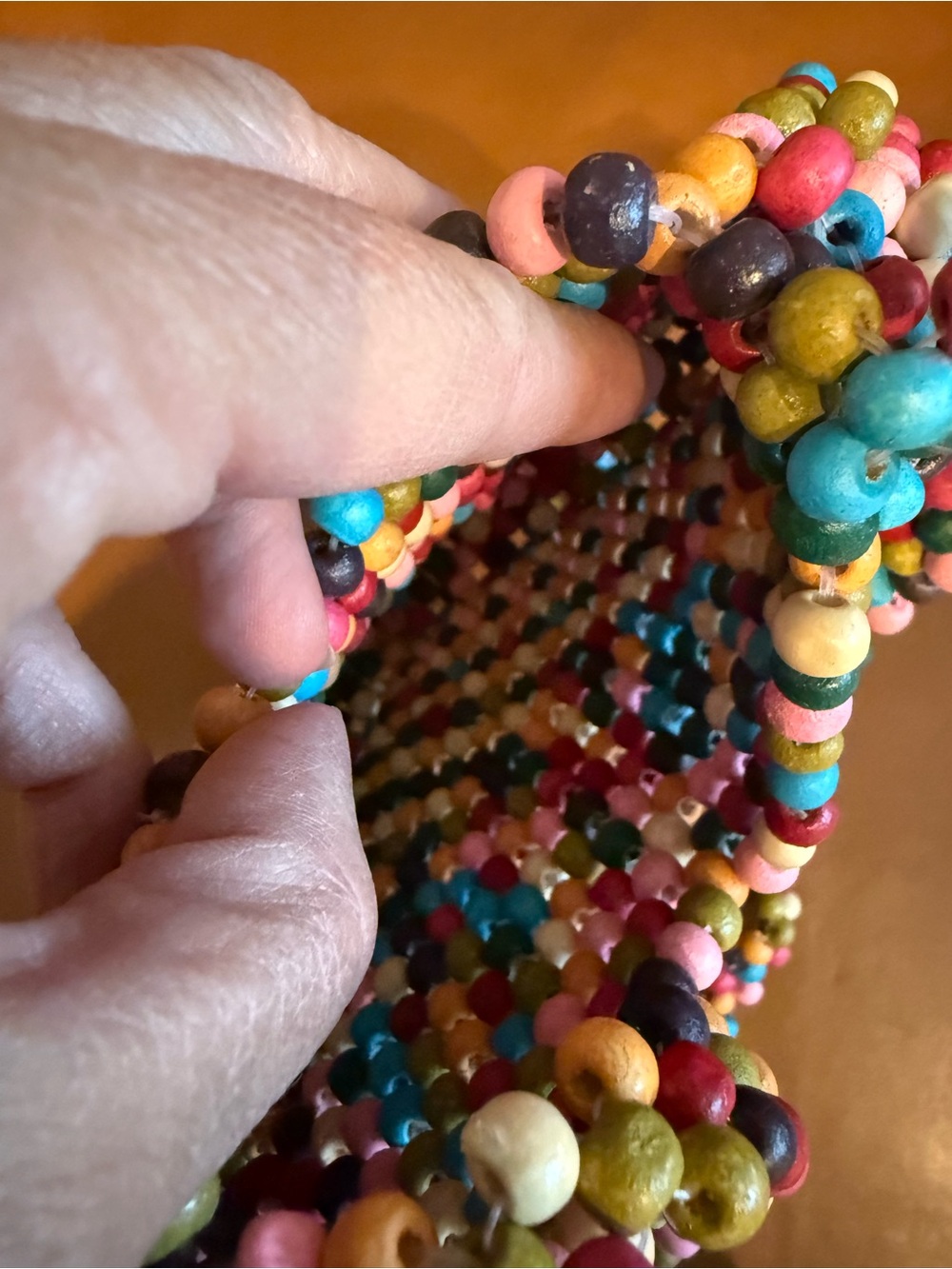 Beaded Heart Shaped Multicolor Shoulder Bag - Women - Picture 3 of 5